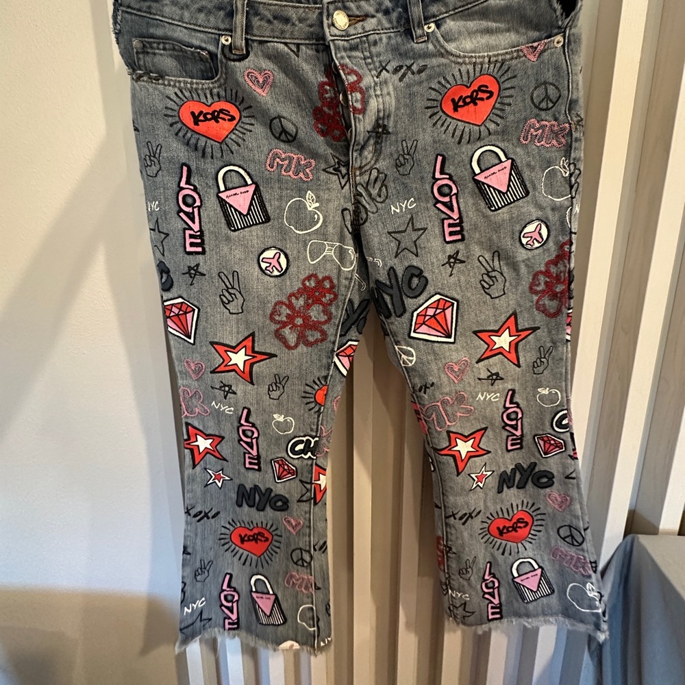 Michael Kors Denim with Red and Black Accents